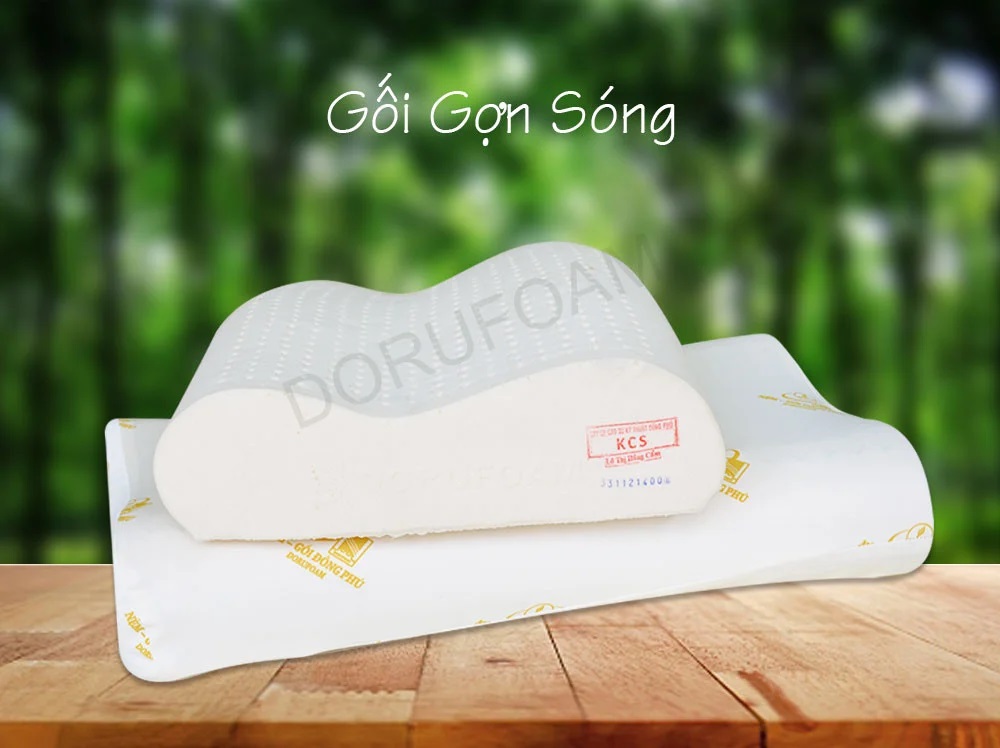 Gối cao su Đồng Phú Gợn Sóng